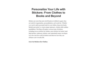 Personalize Your Life with Stickers_00001