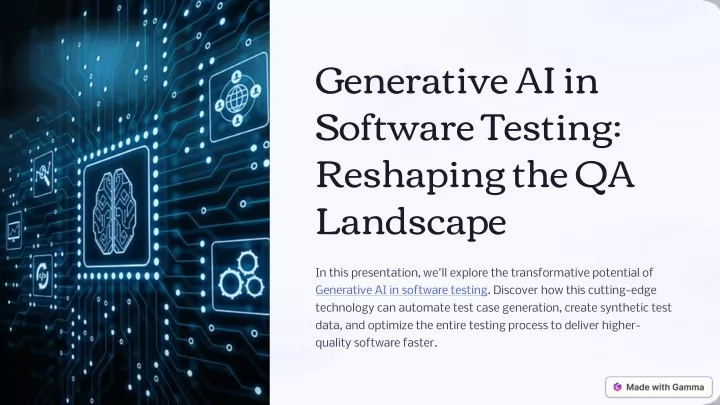 generative ai in software testing reshaping