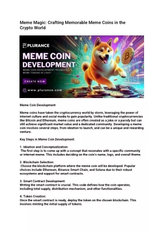 Meme coin development