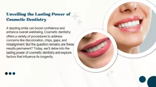 Is Cosmetic Dentistry Permanent