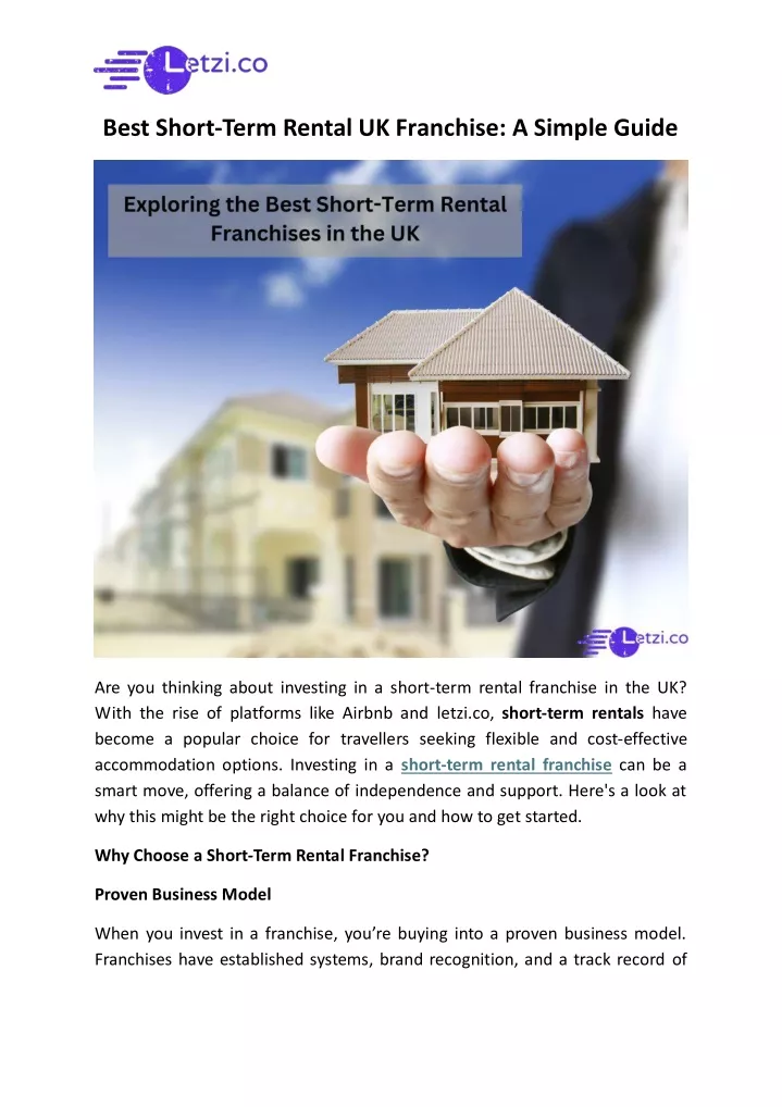 best short term rental uk franchise a simple guide