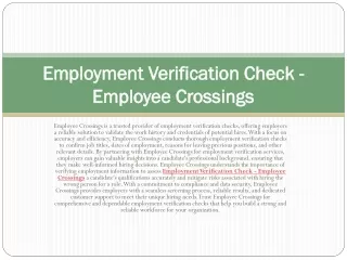 Best Background Check Companies For Employers - Employee Crossings