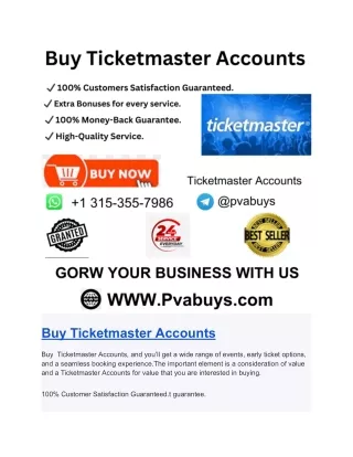 buy ticketmaster accounts