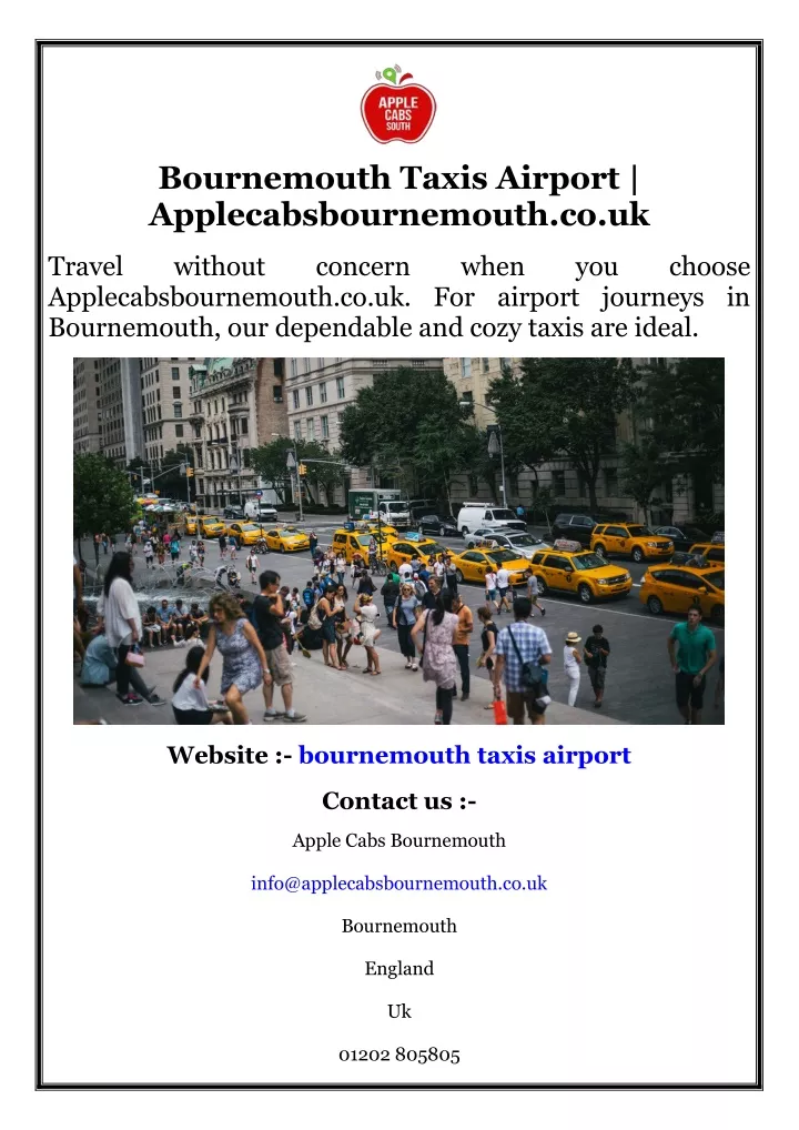 bournemouth taxis airport applecabsbournemouth