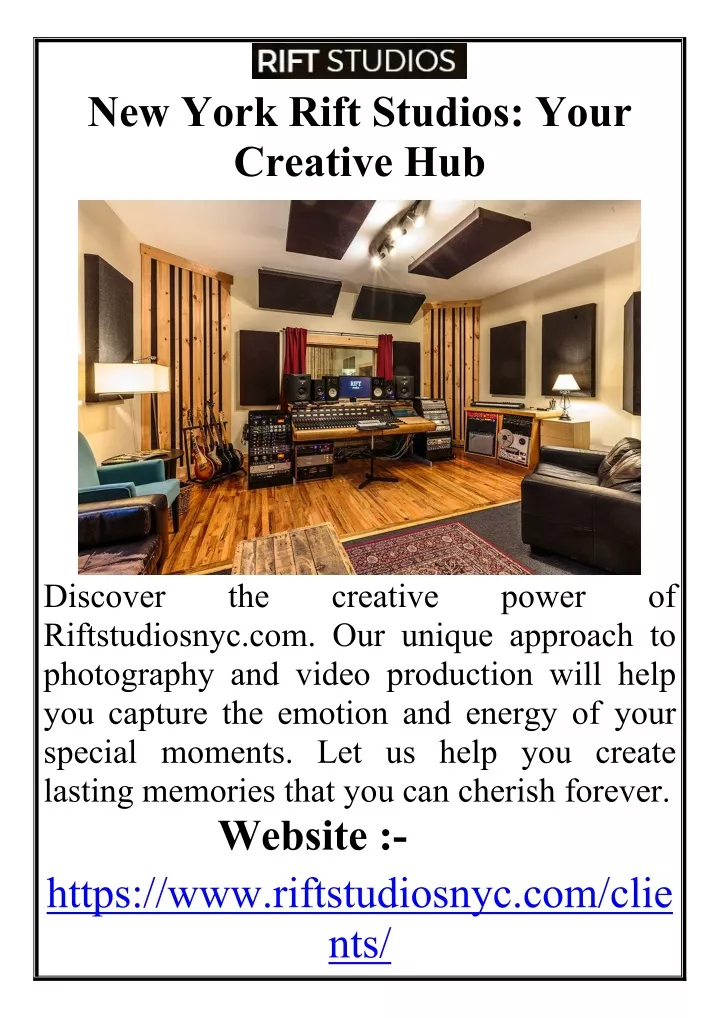 new york rift studios your creative hub