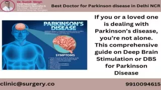 Best Doctor for Parkinson disease in Delhi NCR