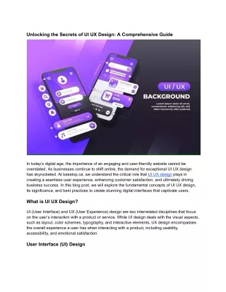 Unlocking the Secrets of UI UX Design: A Comprehensive Guide