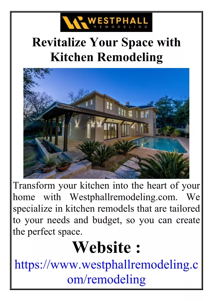 revitalize your space with kitchen remodeling