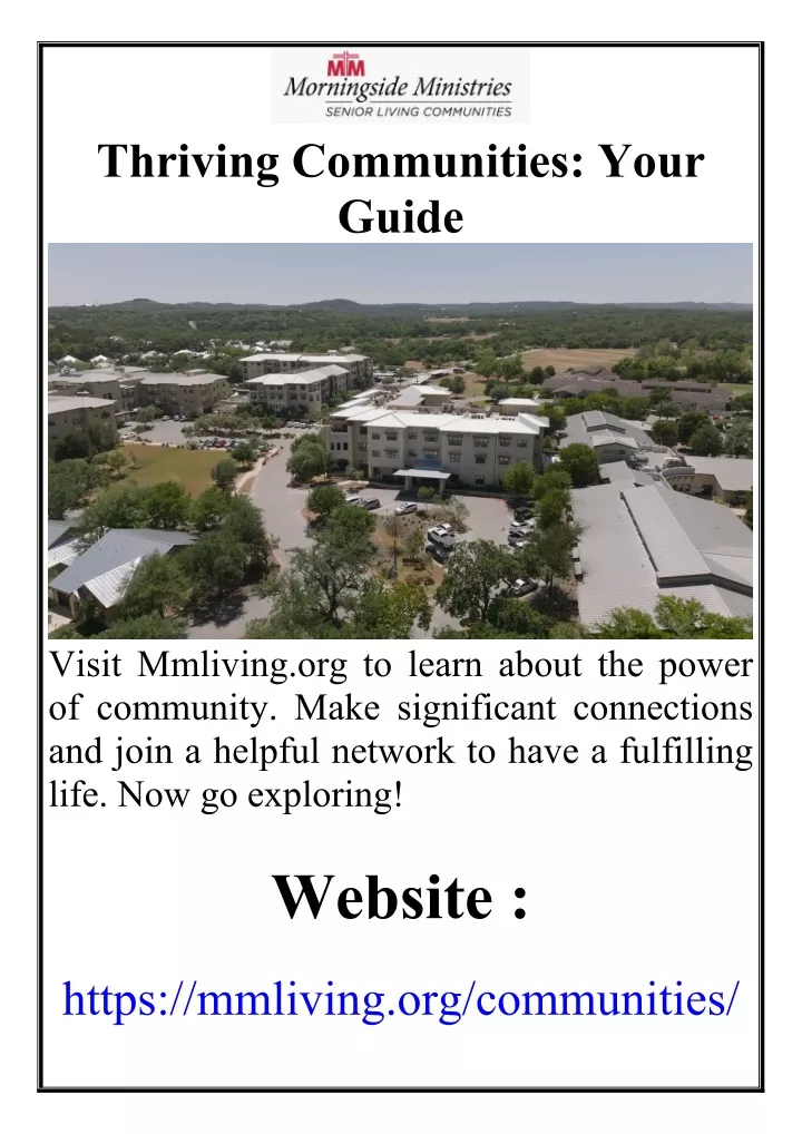 thriving communities your guide