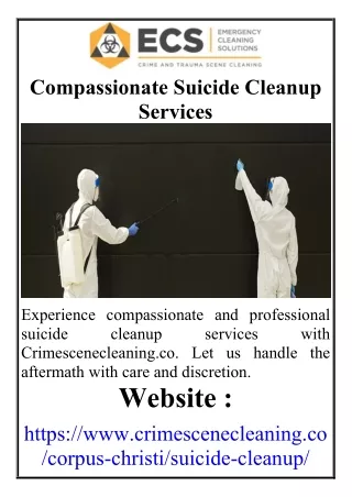 Compassionate Suicide Cleanup Services