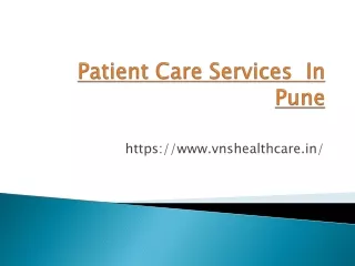 Patient Care Services  In Pune