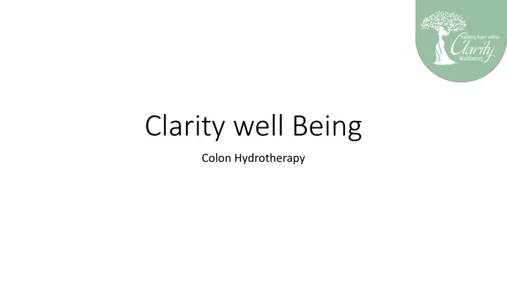 clarity well being