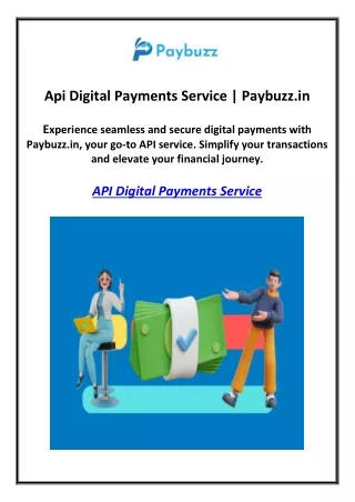 Api Digital Payments Service | Paybuzz.in