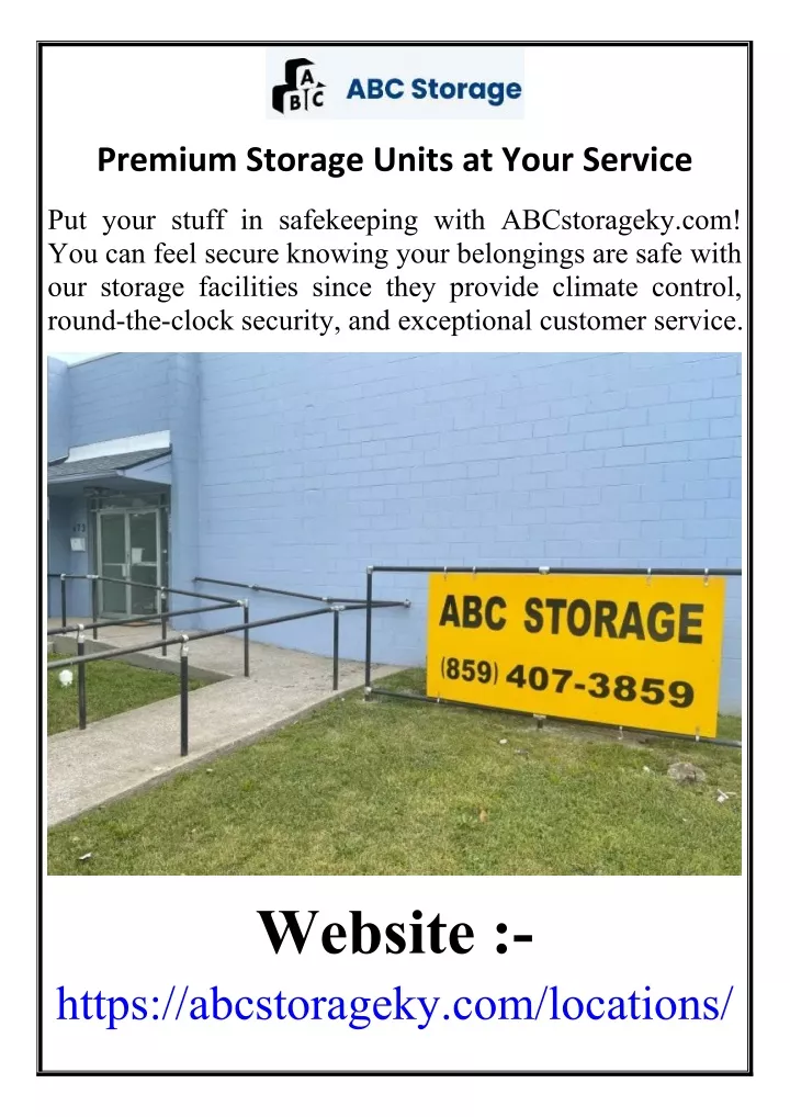 premium storage units at your service