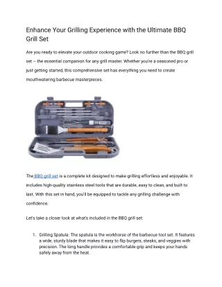 Enhance Your Grilling Experience with the Ultimate BBQ Grill Set