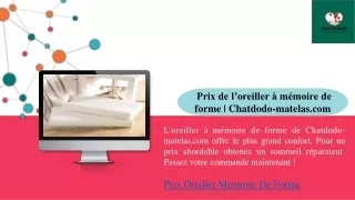 prix de l oreiller m moire de forme chatdodo