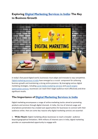 Exploring Digital Marketing Services in India_ The Key to Business Growth