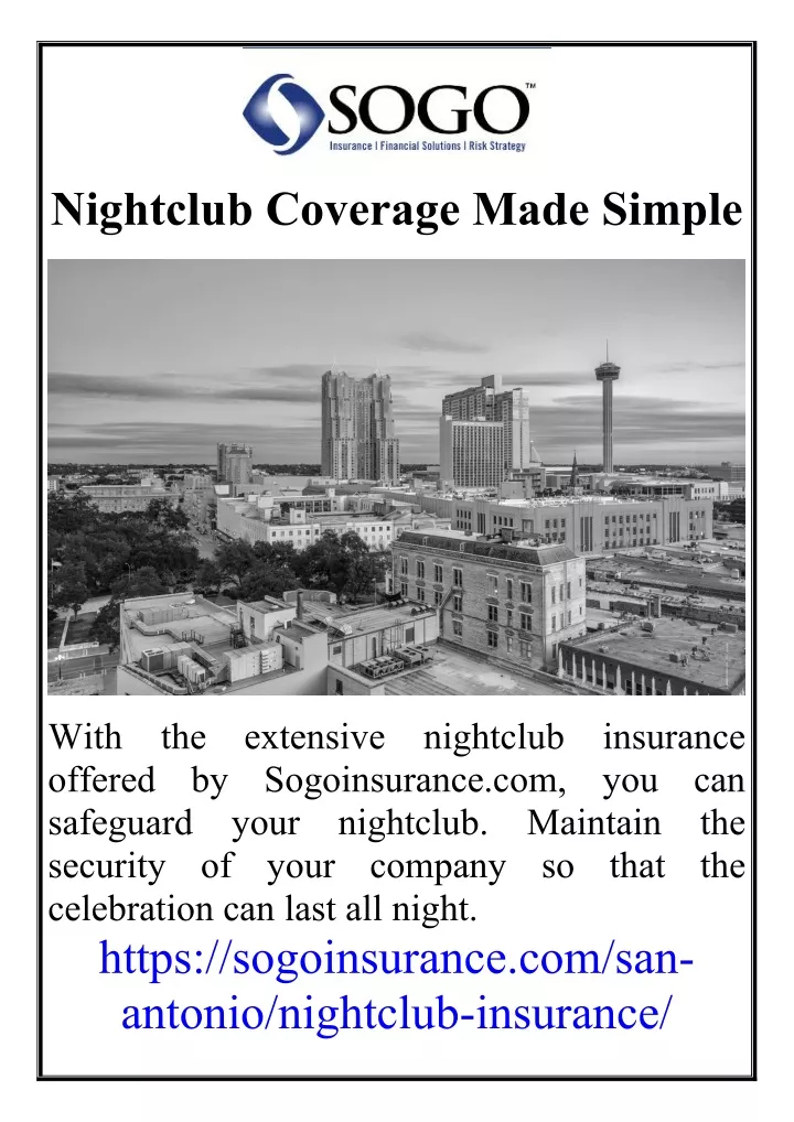 nightclub coverage made simple