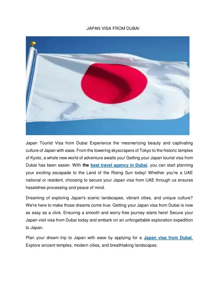 japan visa from dubai