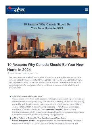 10 Reasons Why Canada Should Be Your New Home in 2024