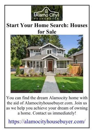 Start Your Home Search Houses for Sale