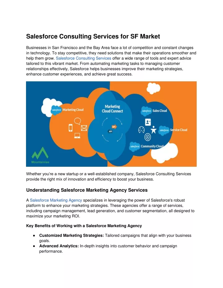 salesforce consulting services for sf market