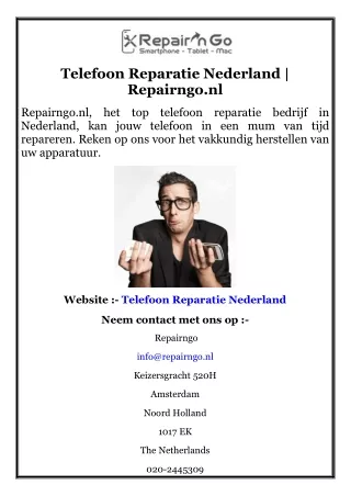 Telefoon Reparatie Nederland  Repairngo.nl