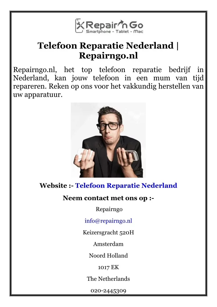 telefoon reparatie nederland repairngo nl