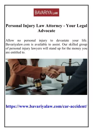 Personal Injury Law Attorney - Your Legal Advocate