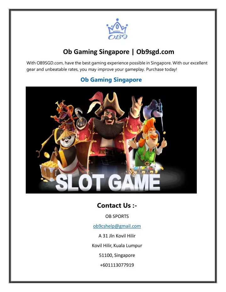 ob gaming singapore ob9sgd com