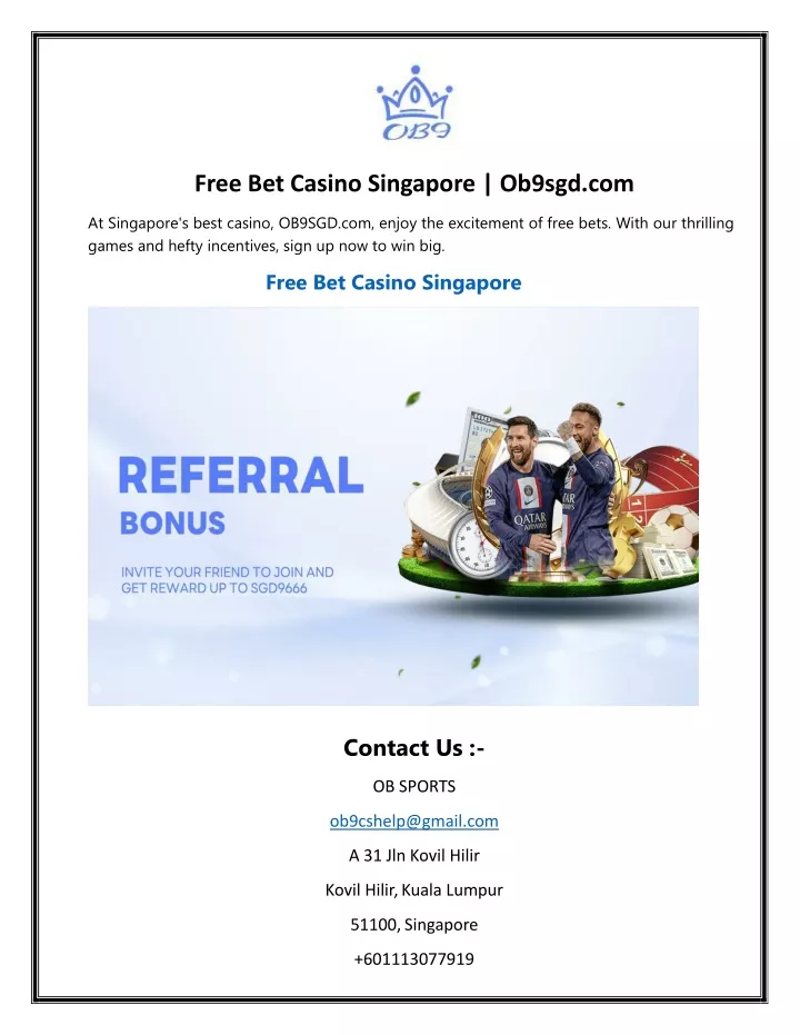 free bet casino singapore ob9sgd com