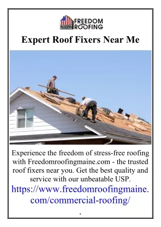 Expert Roof Fixers Near Me