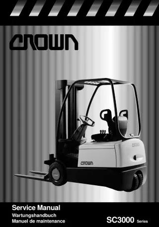 Crown SC3013 Forklift Service Repair Manual