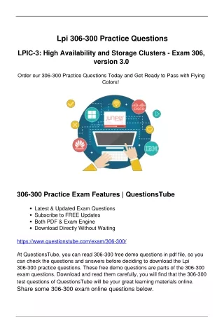 306-300 Practice Questions - Get Ready with the Latest Lpi 306-300 Practice Test
