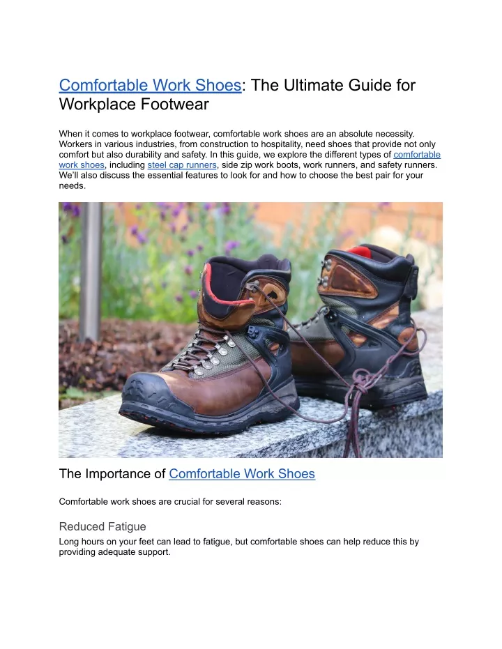 comfortable work shoes the ultimate guide