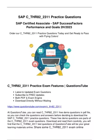 C_THR82_2311 Practice Questions - Get Ready with the C_THR82_2311 Practice Test