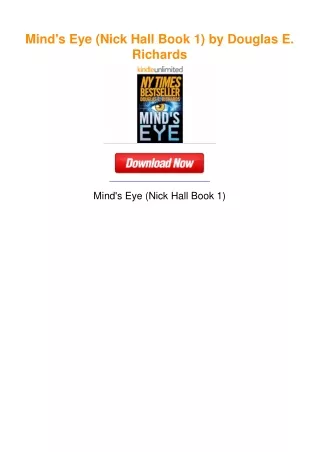 Mind's Eye (Nick Hall Book 1) by Douglas E. Richards