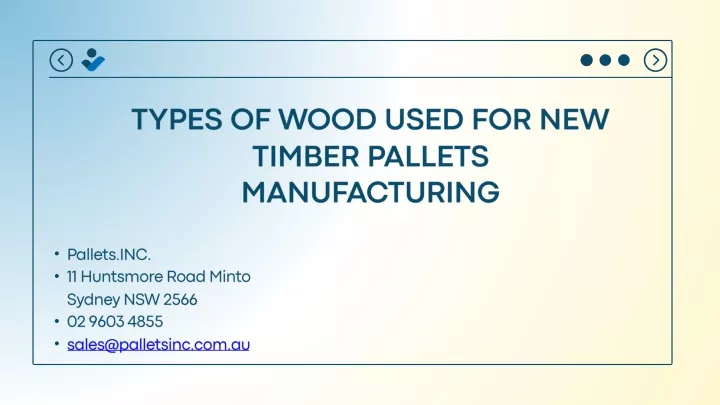 types of wood used for new timber pallets