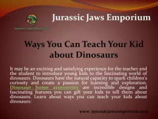 Dinosaur room decor - Jurassic Jaws Emporium