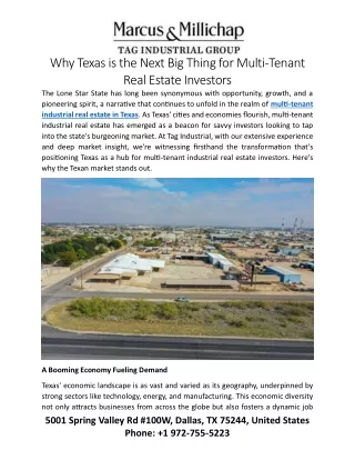 Why Texas is the Next Big Thing for Multi-Tenant Real Estate Investors