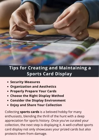 Tips for Creating and Maintaining a Sports Card Display