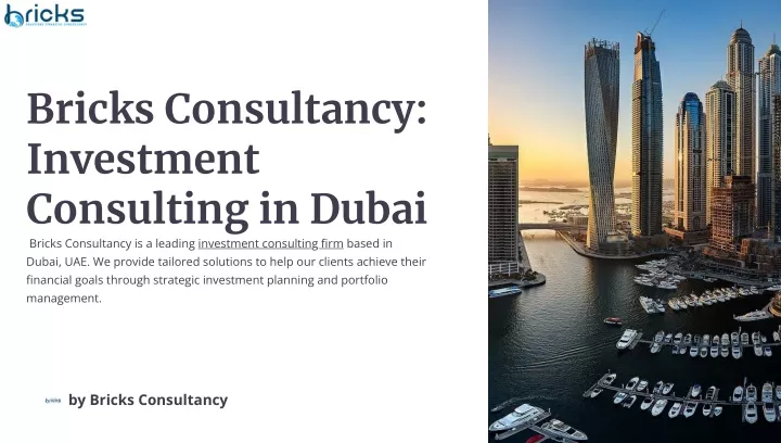 bricks consultancy investment consulting in dubai