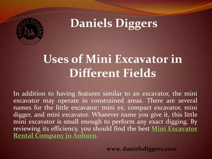 daniels diggers