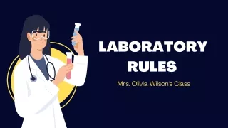 LABORATORY RULES FOR EQUIPMENTS AND CHEMICALS