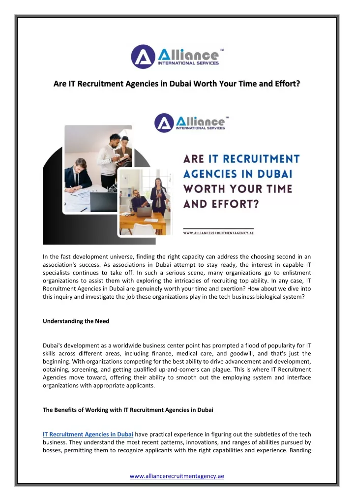 are it recruitment agencies in dubai worth your