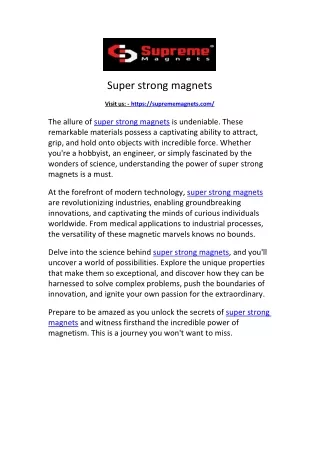 super strong magnets
