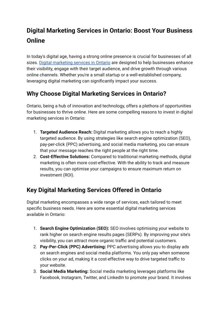 digital marketing services in ontario boost your