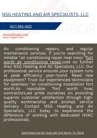 NSG Heating and Air Specialists, LLC