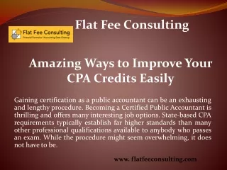 Excel CPE classes - Flat Fee Consulting