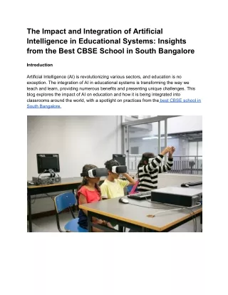 The Impact and Integration of Artificial Intelligence in Educational Systems: In